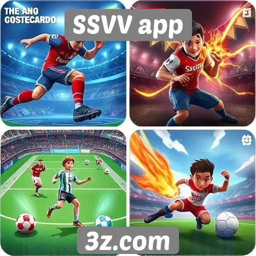 Variedade de jogos disponíveis no SSVV app
